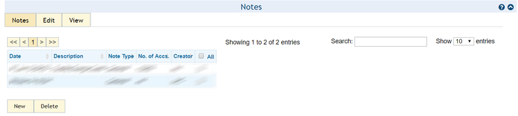Connections Table (Left)